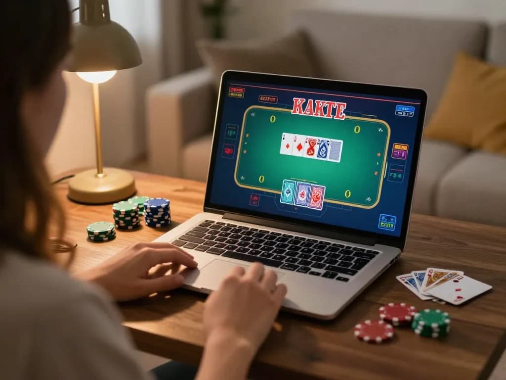 Player enjoying a thrilling blackjack game at home showcasing Lu88 uy tín with strategic gameplay