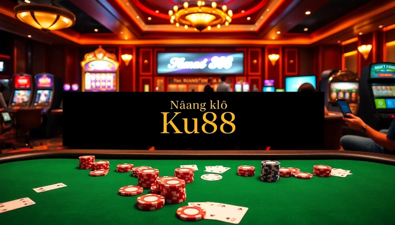 Experience the thrill of Đăng ký Ku88 at a high-end casino with vibrant games and professional ambiance.
