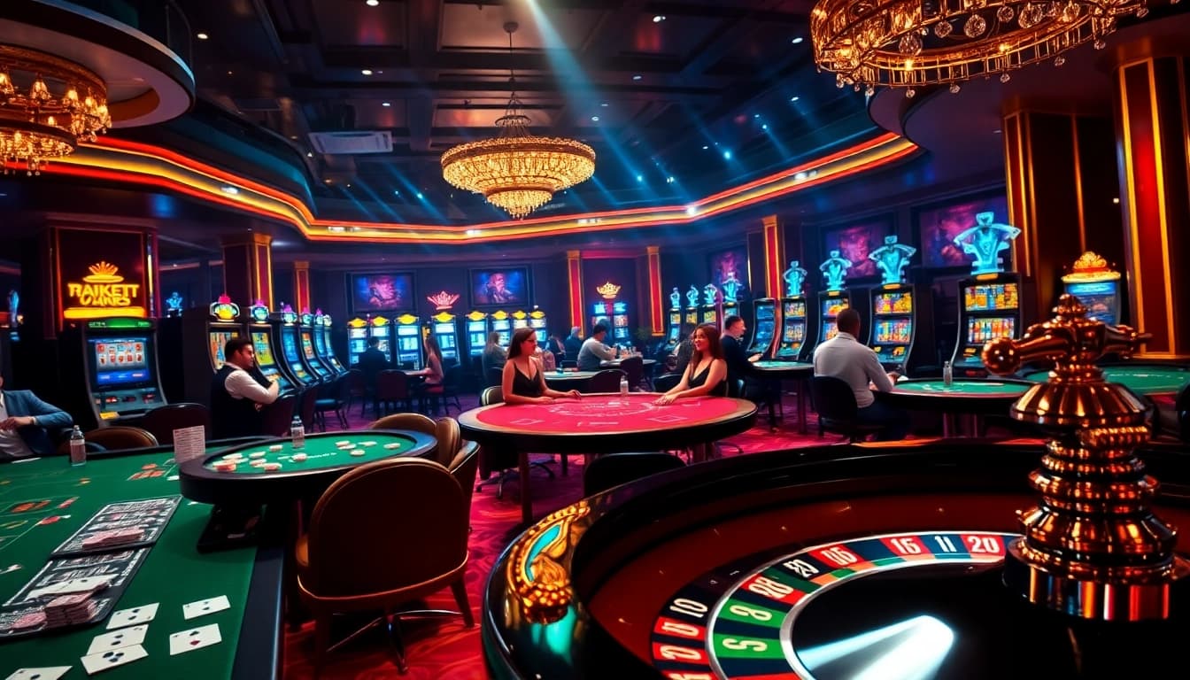 Hitclub players enjoying high-stakes poker with vibrant colors and dynamic atmosphere.