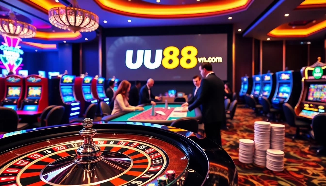 Experience the thrill of gaming at uu88vn.za.com with vibrant casino tables and exciting players.