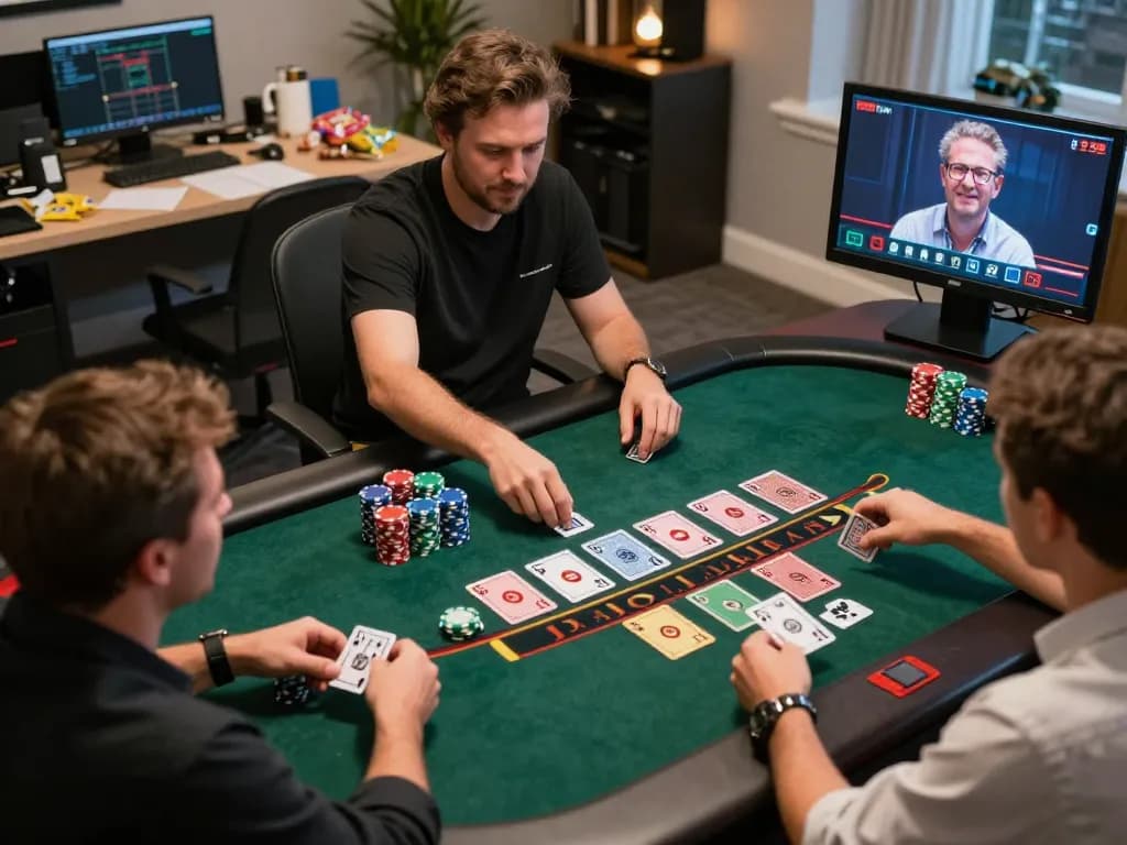 Engaging live dealer game experience at https://lc88.bio/ with players and dealer in action.
