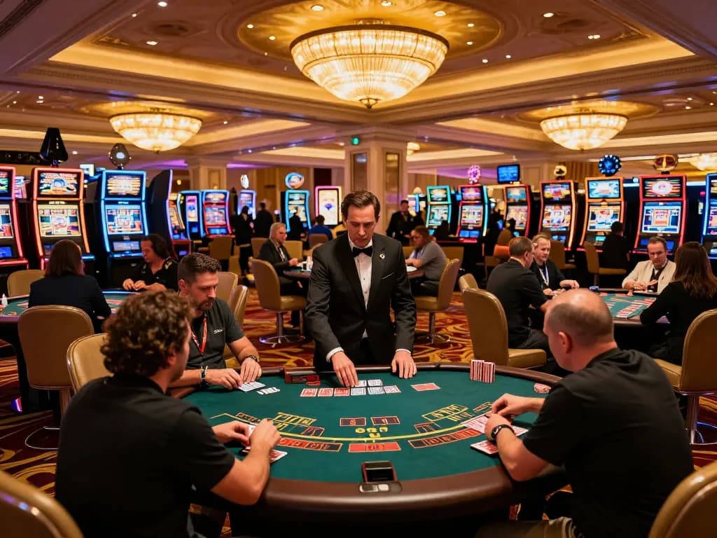 Players strategizing at a TX88 blackjack table in a luxurious casino environment.