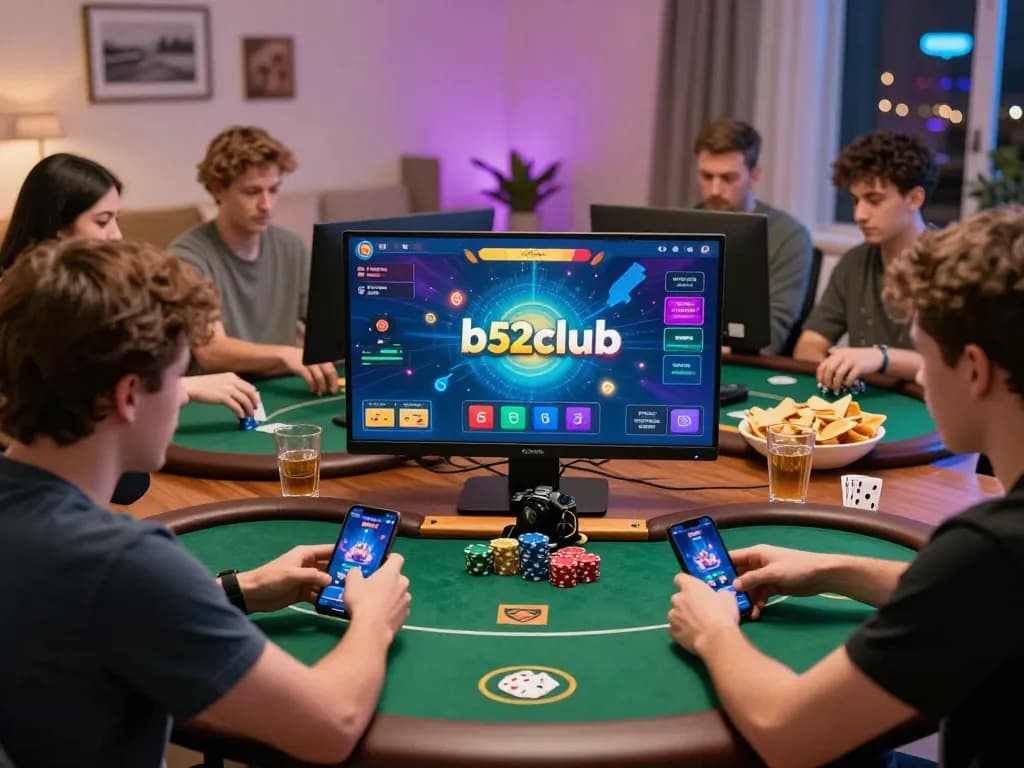 Players experiencing the thrill of b52club online poker with colorful graphics and interactive gameplay.