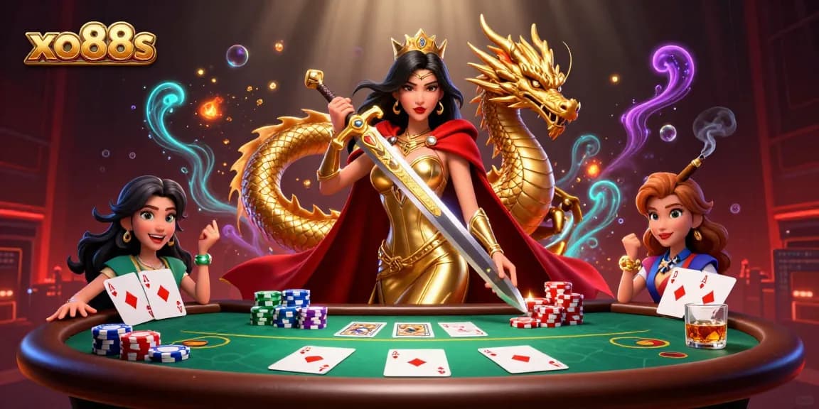 Experience thrilling gameplay with xo88s featuring a vibrant poker scene and stunning characters.