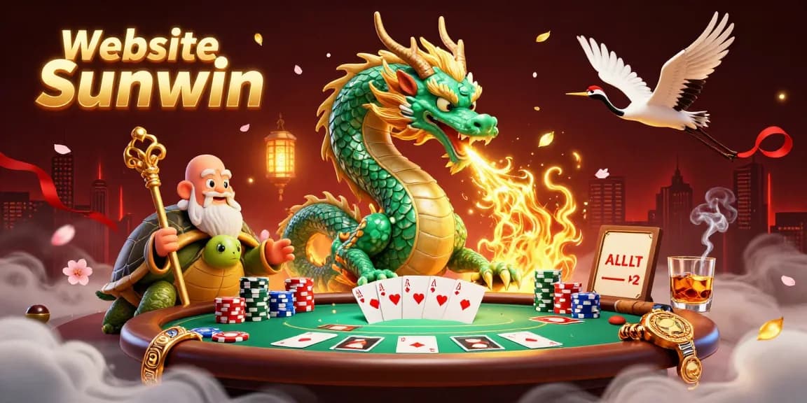 Experience thrilling poker action with Website Sunwin's massive jade dragon and lucky cranes.