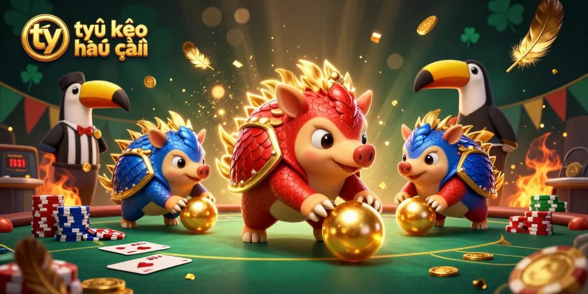 Experience thrilling tỷ lệ kèo nhà cái action in a vibrant poker showdown with lively pangolins and dynamic elements