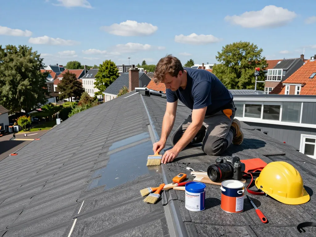 Vakkundige dakdekker Utrecht werkt aan een modern dak en zorgt voor duurzaamheid en kwaliteit met de juiste gereedschappen.
