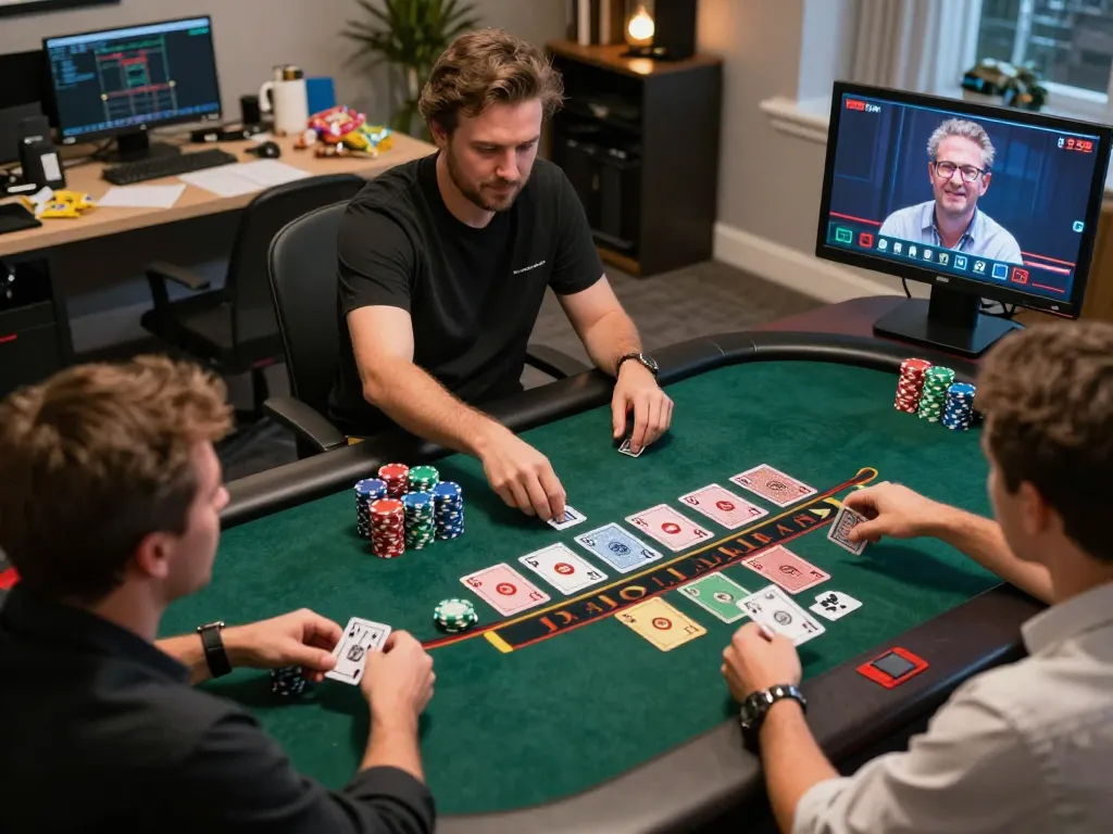 Engaging live dealer game experience at https://lc88.bio/ with players and dealer in action.