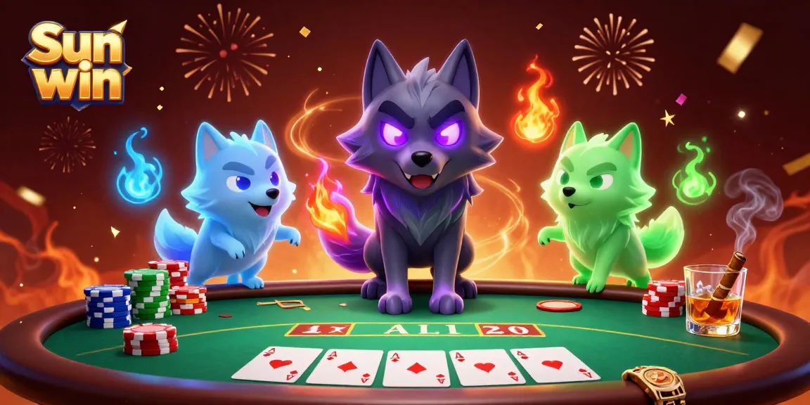 Experience thrilling poker action with the Sun win brand and ghostly wolf pack.