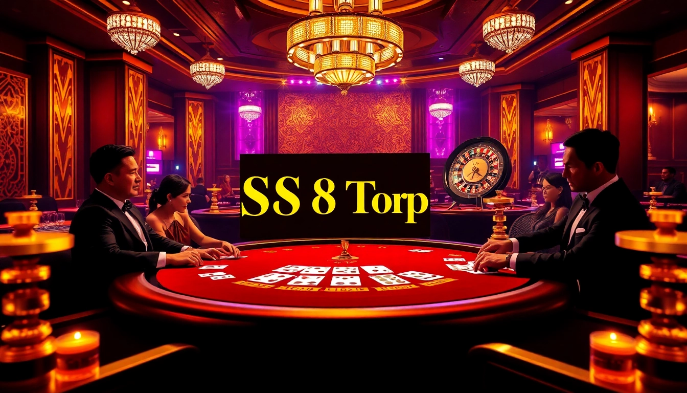 Engaging scene of a high-stakes poker table showcasing S8 top elements with excitement and professional ambiance.