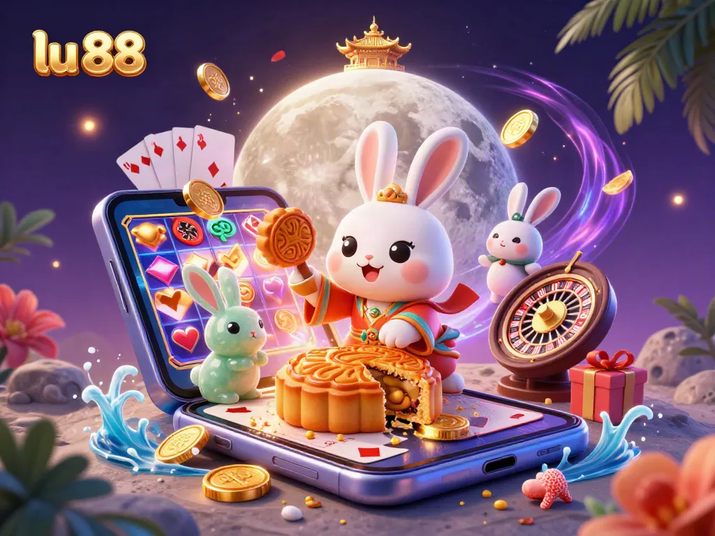 Experience the thrill of lu 88 through an engaging 3D casino scene with exciting game elements.