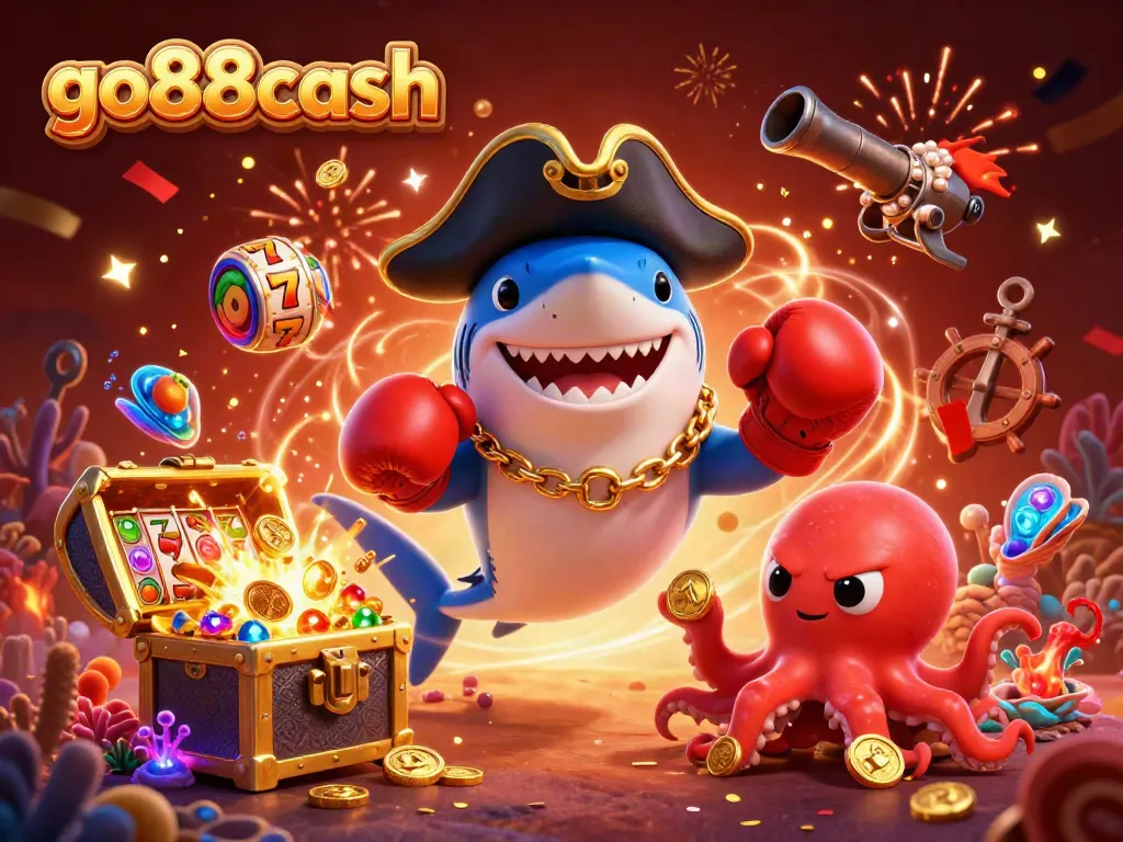 Experience thrilling gameplay with go88cash, showcasing a vivid pirate-themed casino adventure.