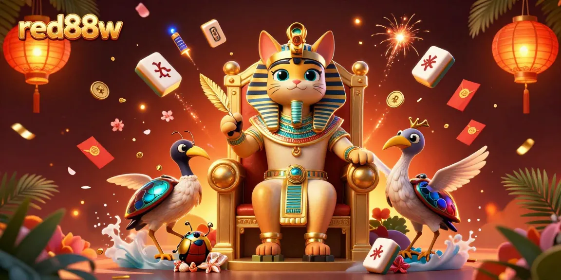 Engage with the vibrant world of red88w through a dynamic casino scene filled with captivating characters and intricate game elements.