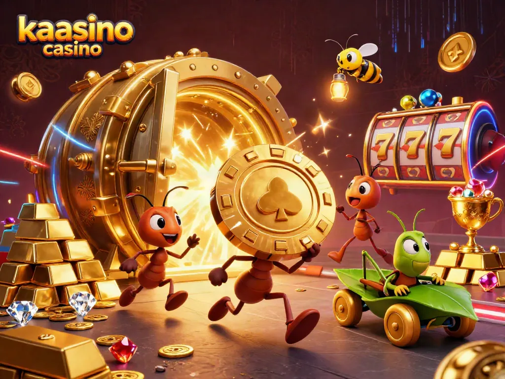 Engage with the kaasino casino adventure featuring ants on a heist for golden treasures.