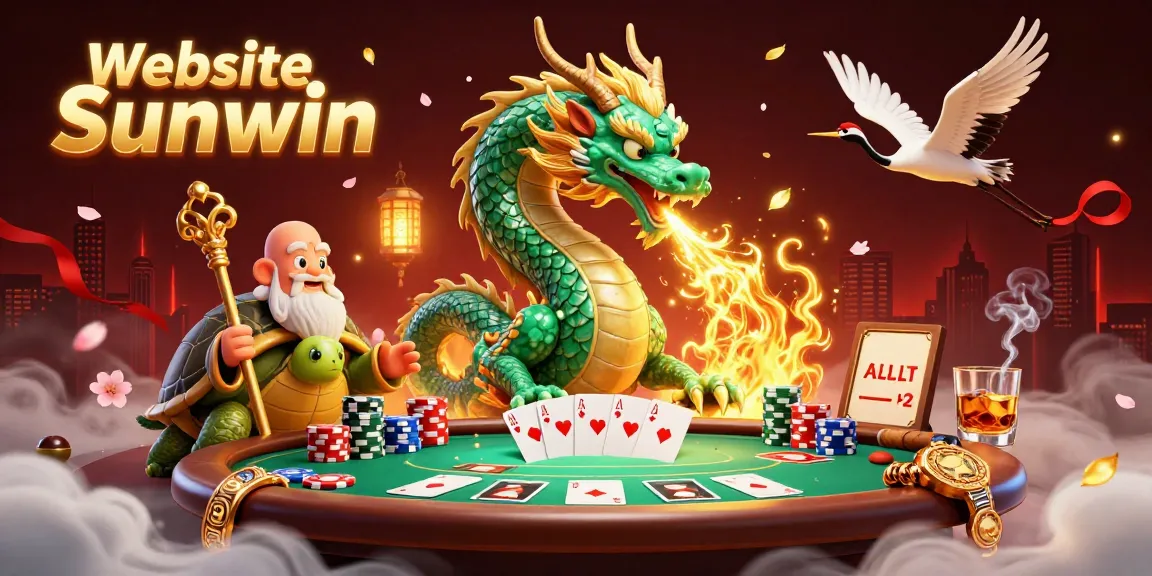Experience thrilling poker action with Website Sunwin's massive jade dragon and lucky cranes.