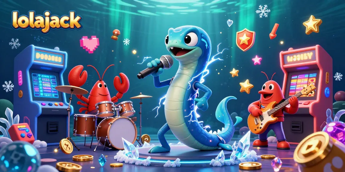 Engage with lolajack Casino's vibrant underwater scene featuring animated characters and colorful gaming elements.