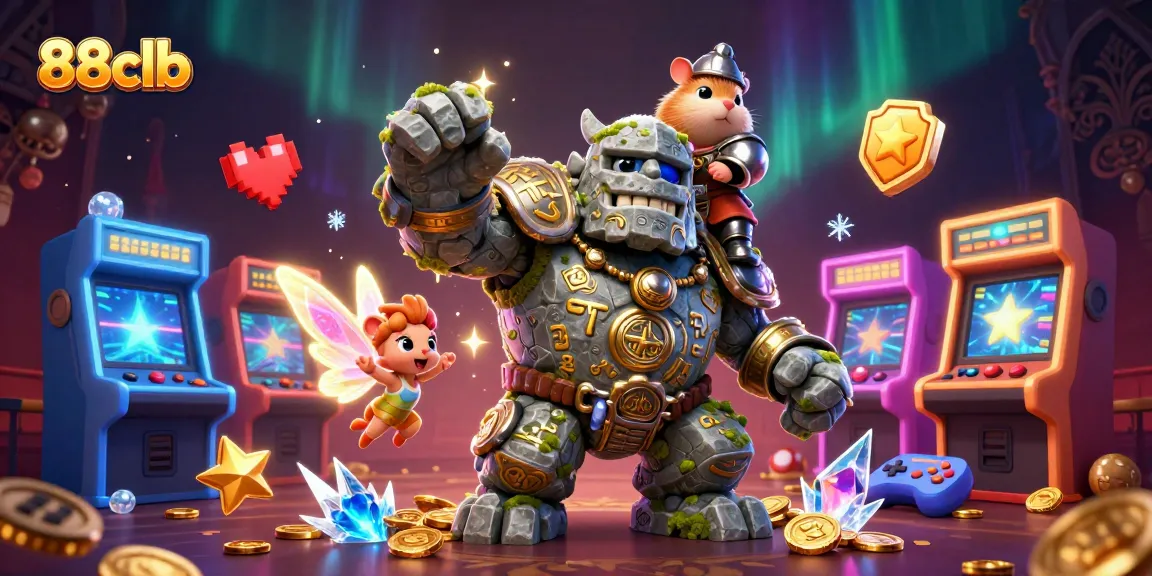 Engage with thrilling 88clb gaming adventures featuring a guardian golem and magic.